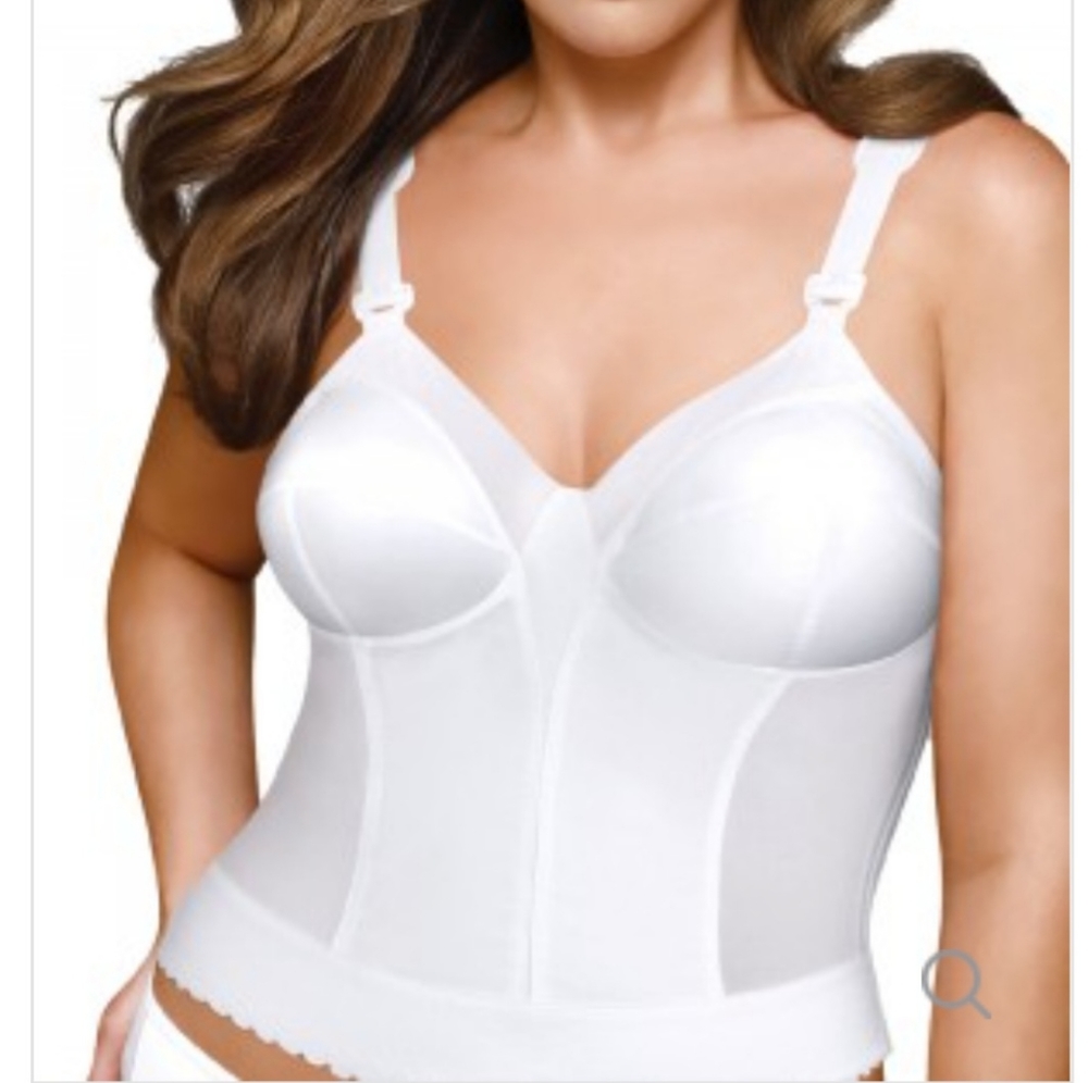 Exquisite Form Fully Back Close Longline Bra. size 38DD.color white.